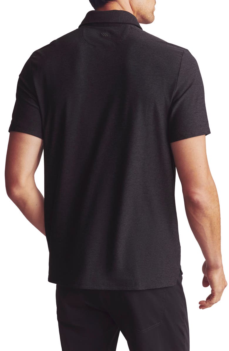 Rhone WFH Knit Polo, Alternate, color, True Black Heather