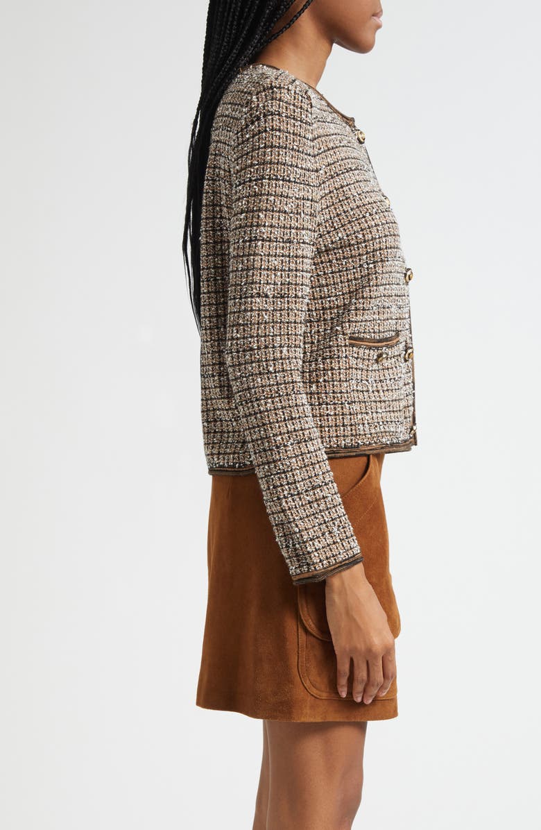 Veronica Beard Brisa Tweed Knit Jacket, Alternate, color, Acorn Multi