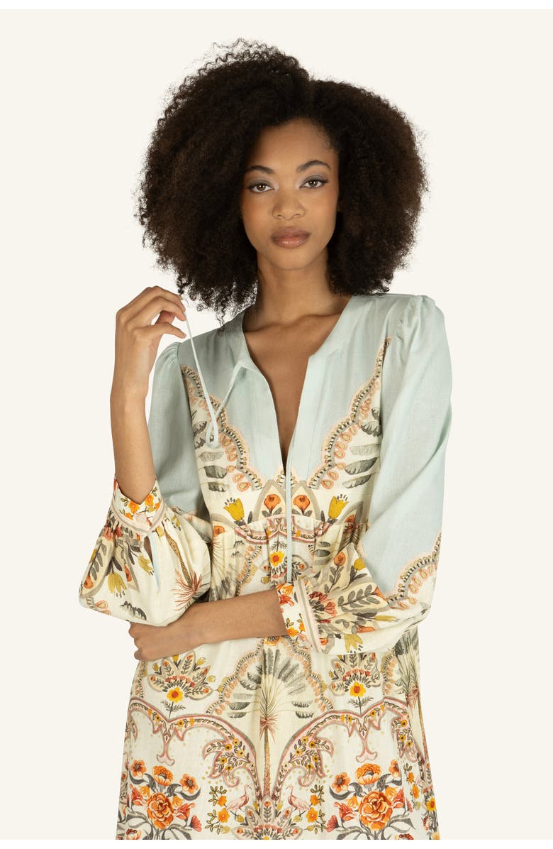 Super Natural by Secret Mission Sia Dress, Alternate, color, Light Blue Tropical Print