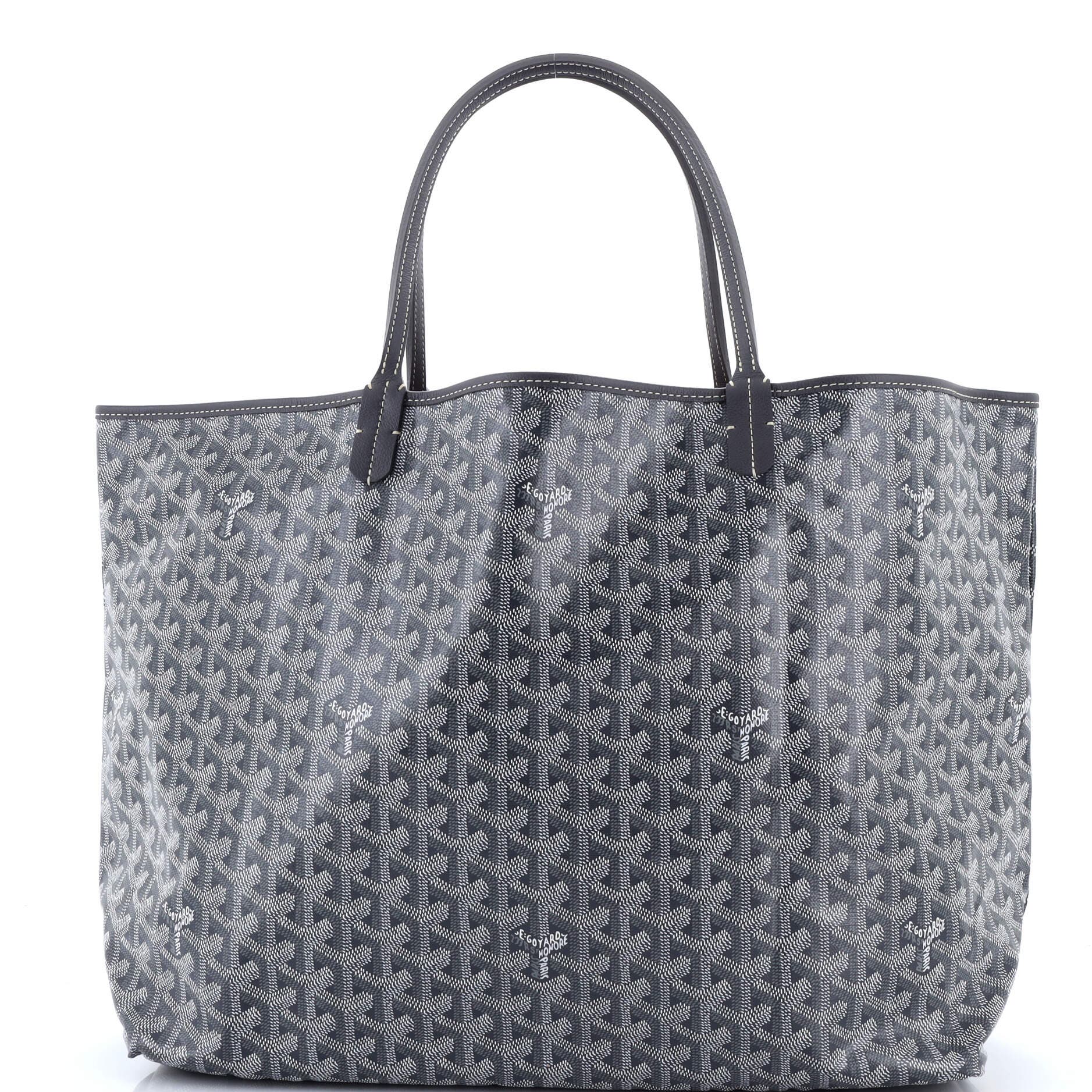 Pre-Owned Goyard Saint Louis Tote Coated Canvas GM, Main, color, Gray