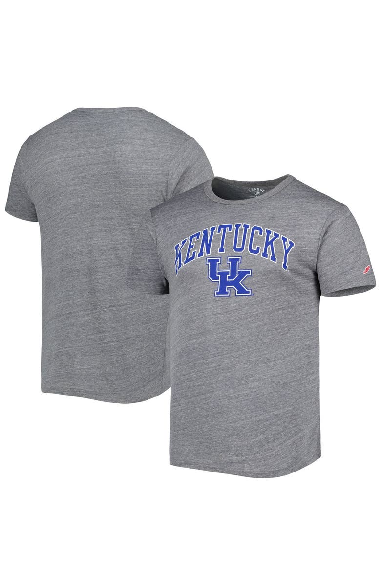 LEAGUE COLLEGIATE WEAR Men's League Collegiate Wear Heather Gray Kentucky Wildcats 1965 Arch Victory Falls Tri-Blend T-Shirt, Main, color, Heather Gray