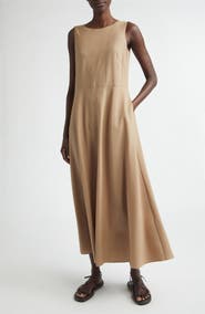 Lafayette 148 New York Sleeveless Tropical Wool Blend Midi Dress