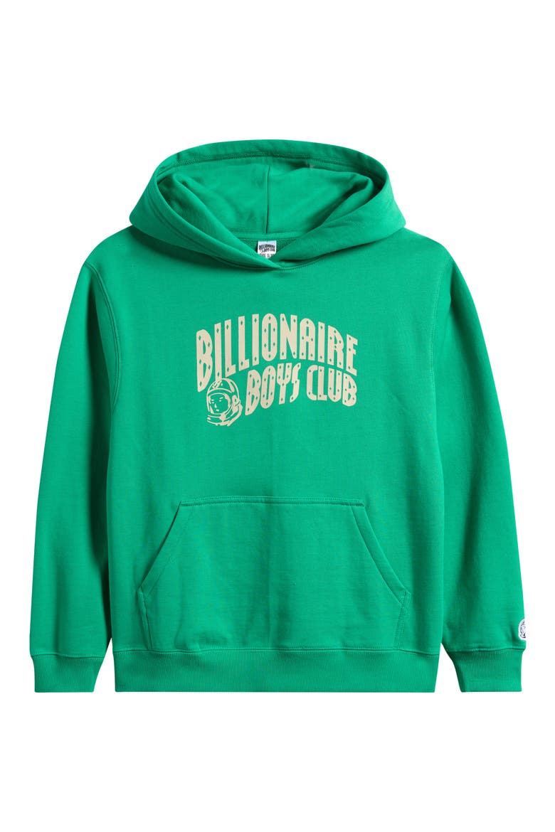 Kids' Curve Logo Graphic Hoodie, Main, color, DEEP MINT