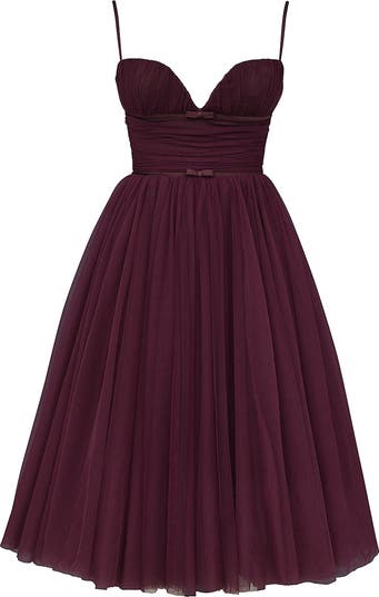 Countess Sleeveless Tulle Midi Dress