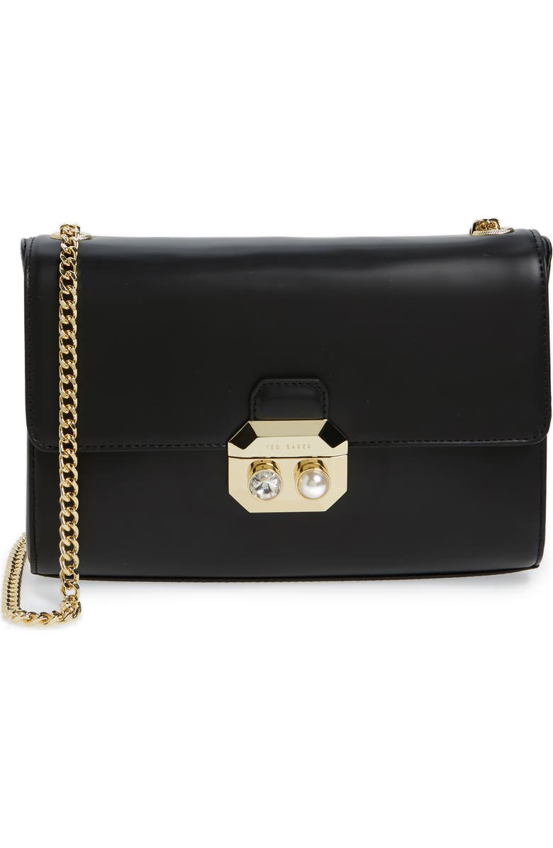 Ted Baker London Leather Crossbody Bag, Main, color,