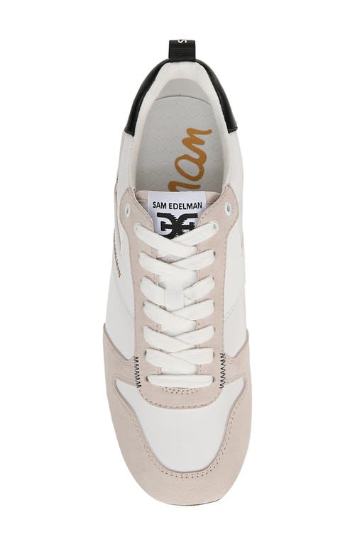 Sam Edelman Zaria Low Top Sneaker In White/black