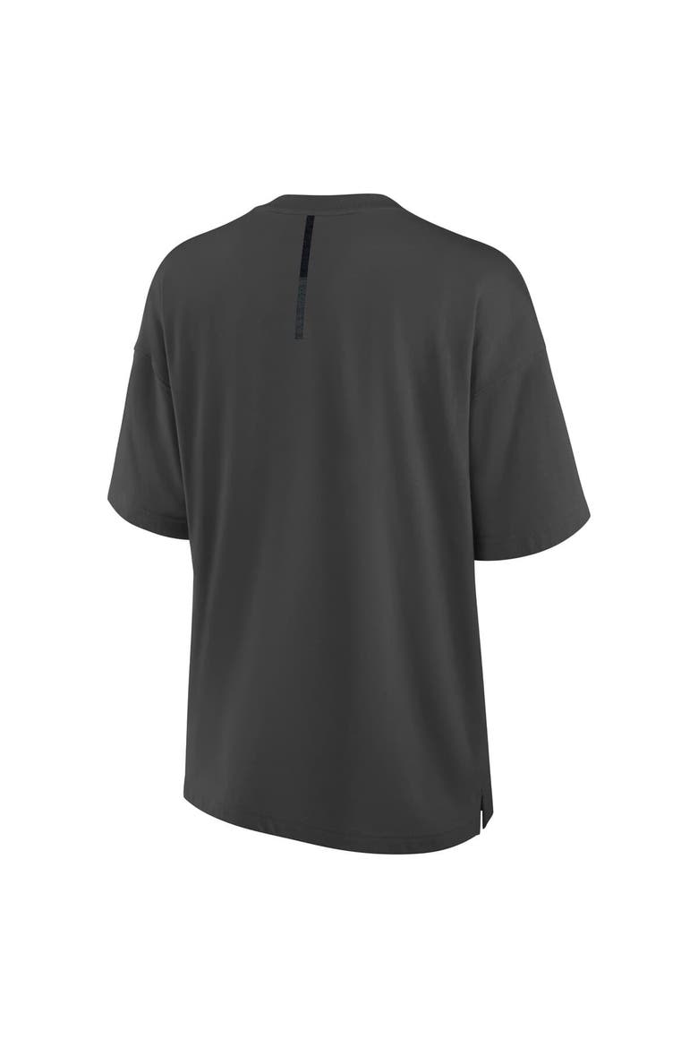 Women's Fanatics Charcoal Vegas Golden Knights Oversized Elements Raw Edge Future Ground T-Shirt, Alternate, color, Charcoal