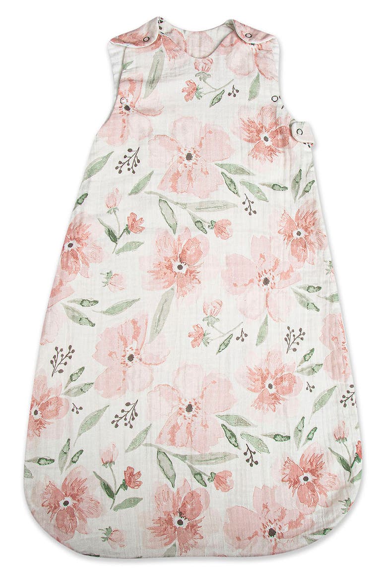Cotton Wearable Blanket, Main, color, PINK FLORAL