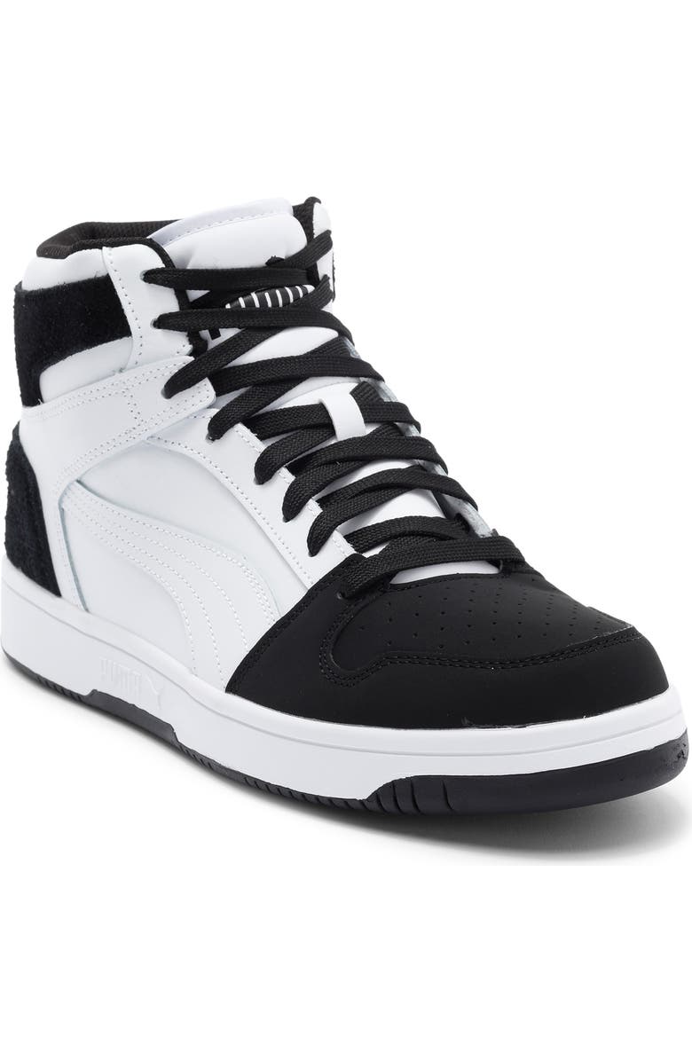 PUMA Rebound Layup High Top Sneaker, Main, color, Puma White/ Puma Black