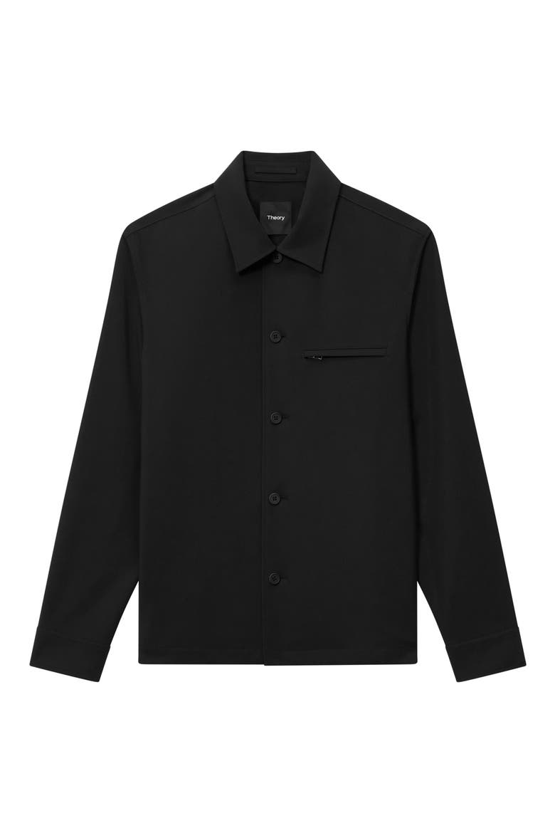 Overshirt in Precision Ponte Jacket, Alternate, color, BLACK