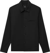 Theory Overshirt in Precision Ponte Jacket