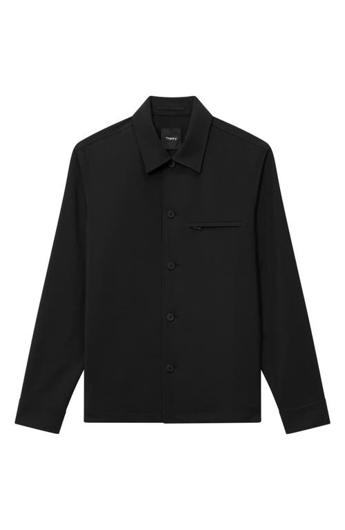 Theory River Trucker Jacket In Neoteric Twill In Black