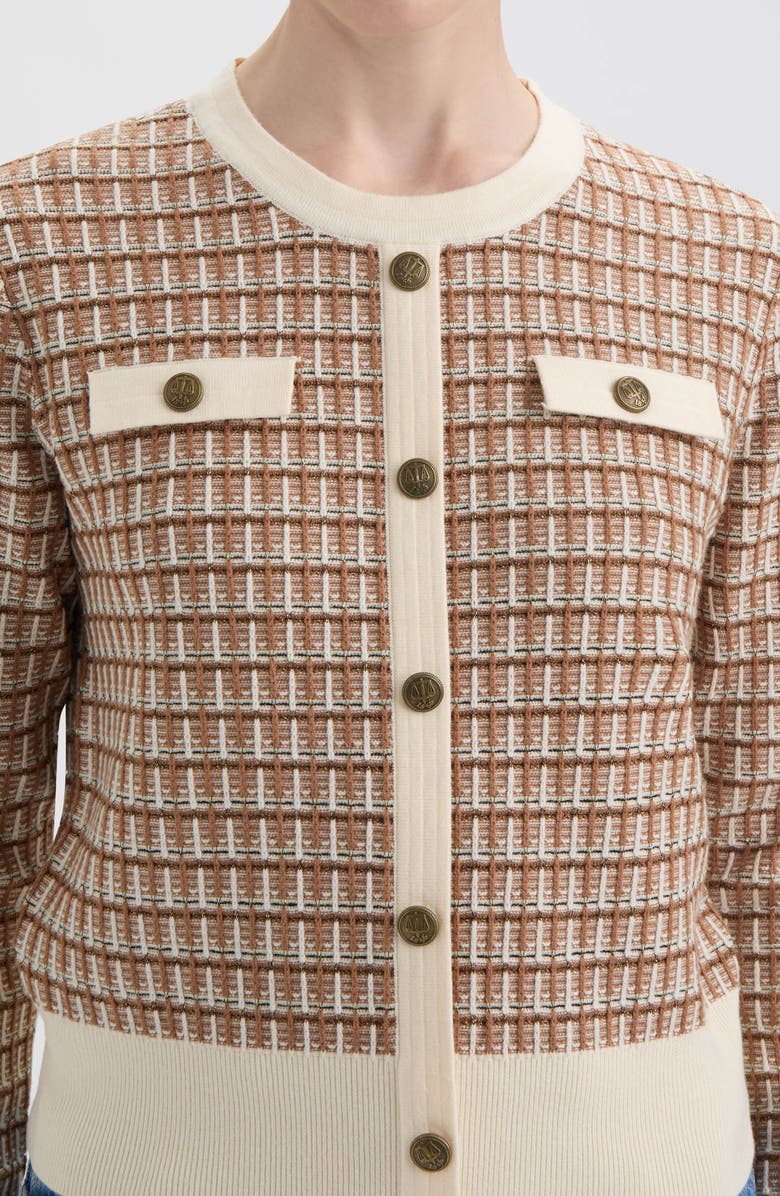 Hunter Textured Pullover Sweater, Alternate, color, Brown/ Cream