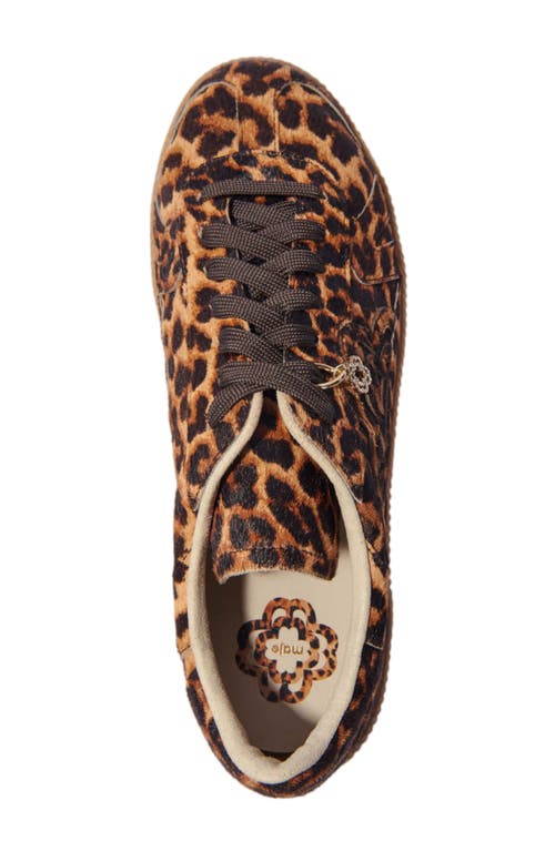 Maje Leopard Print Leather Trainers In Leopard Print
