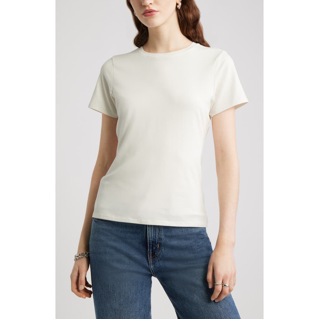 Nordstrom Pima Cotton Blend Crewneck T-shirt In White