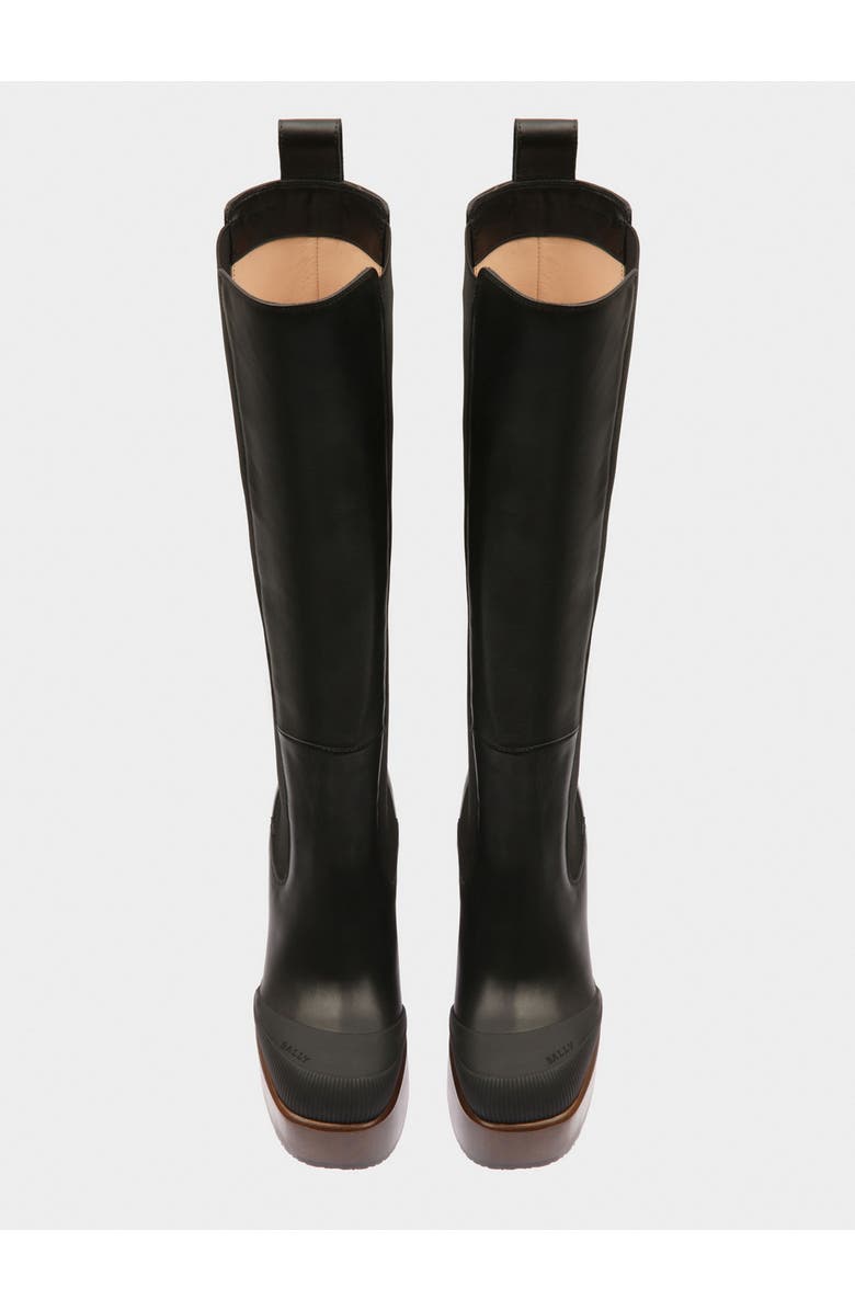 Bally Ianna Leather Long Boots, Alternate, color, Black