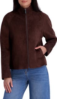 Kenneth Cole New York Faux Suede Scuba Jacket