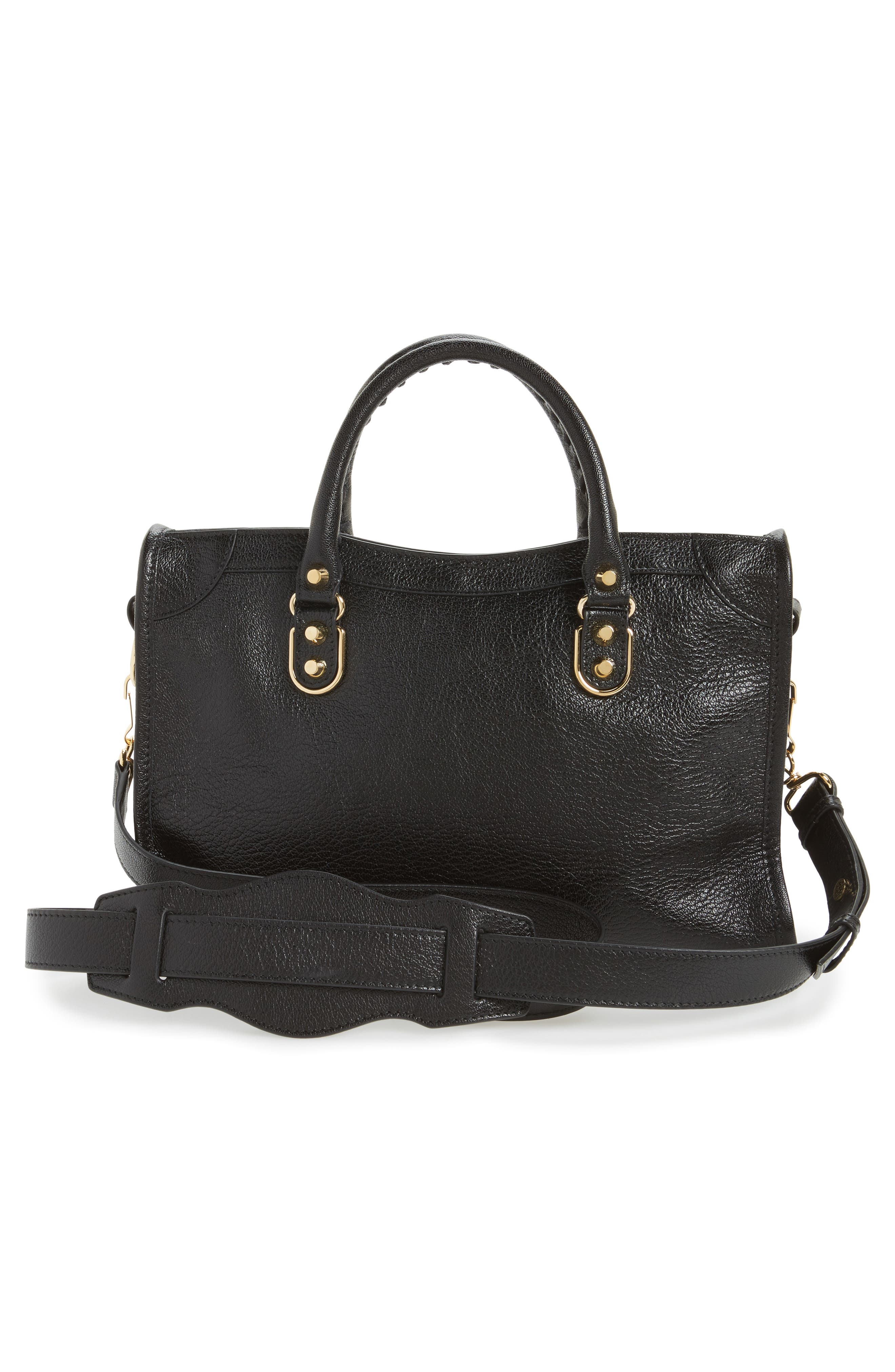 Balenciaga Small Classic Metallic Edge City Leather Tote, Alternate, color, 