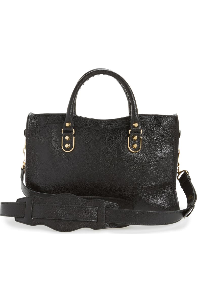 Balenciaga Small Classic Metallic Edge City Leather Tote, Alternate, color,