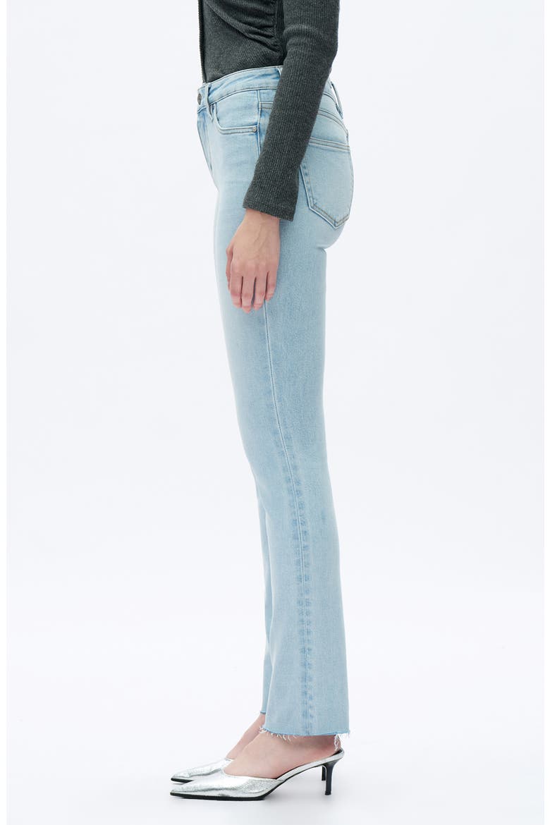 Raw Hem Slim Straight Leg Jeans, Alternate, color, LIGHT BLUE