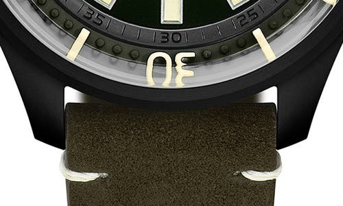 Spinnaker Bradner Automatic Leather Strap Watch, 42mm In Green