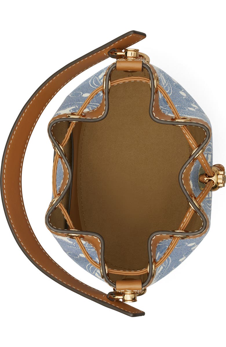 Tory Burch T Monogram Denim Bucket Bag, Alternate, color,