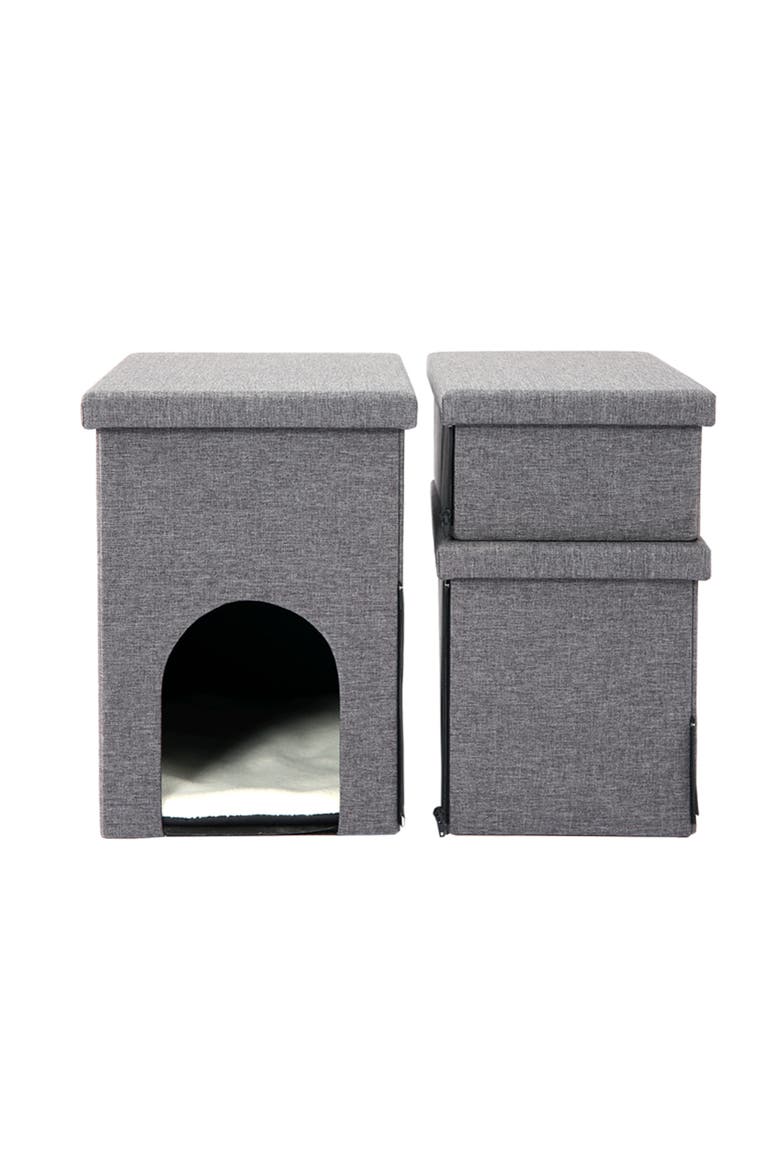 3 Step Pet Stairs, Alternate, color, Multicolored