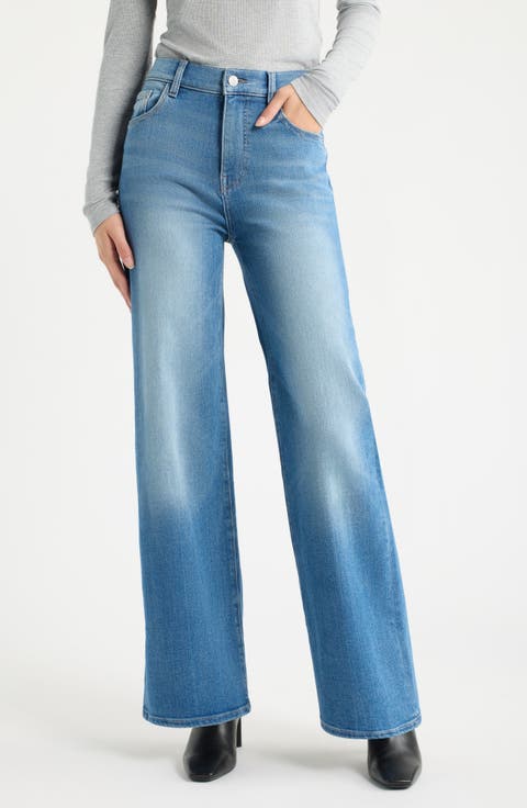 The Californian High Waist Slim Wide Leg Jeans