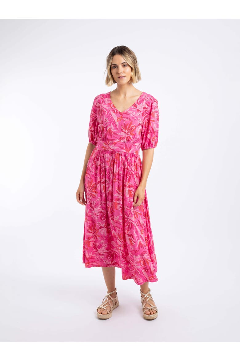 Dilsha Printed Midi Dress, Main, color, Hot Pink