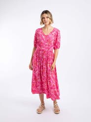 Weird Fish Dilsha Printed Midi Dress
