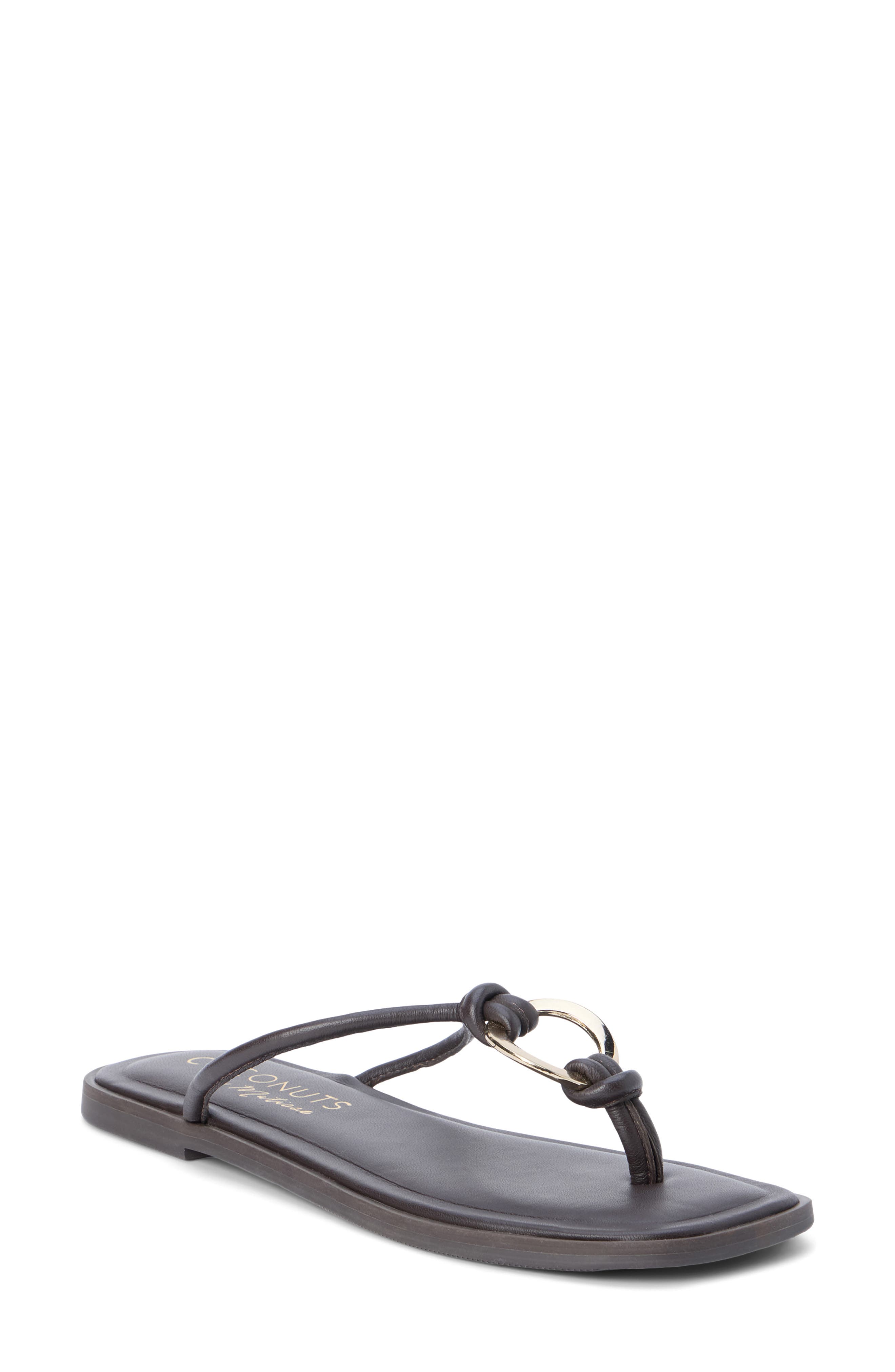 Coconuts by Matisse Mission Flip Flop, Main, color, Dark Brown Leather