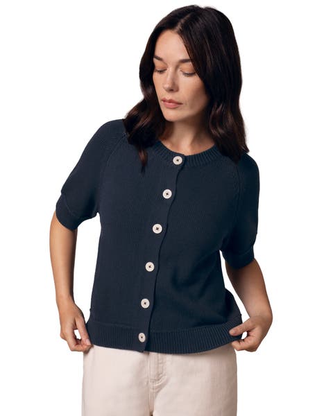 Short Sleeve Knitted Cardigan