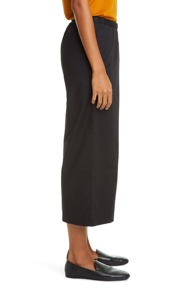 Eileen Fisher WIDE LEG CROPPED PANT, Alternate, color, Black