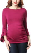 Kimi & Kai Andrea Maternity Ruched Top