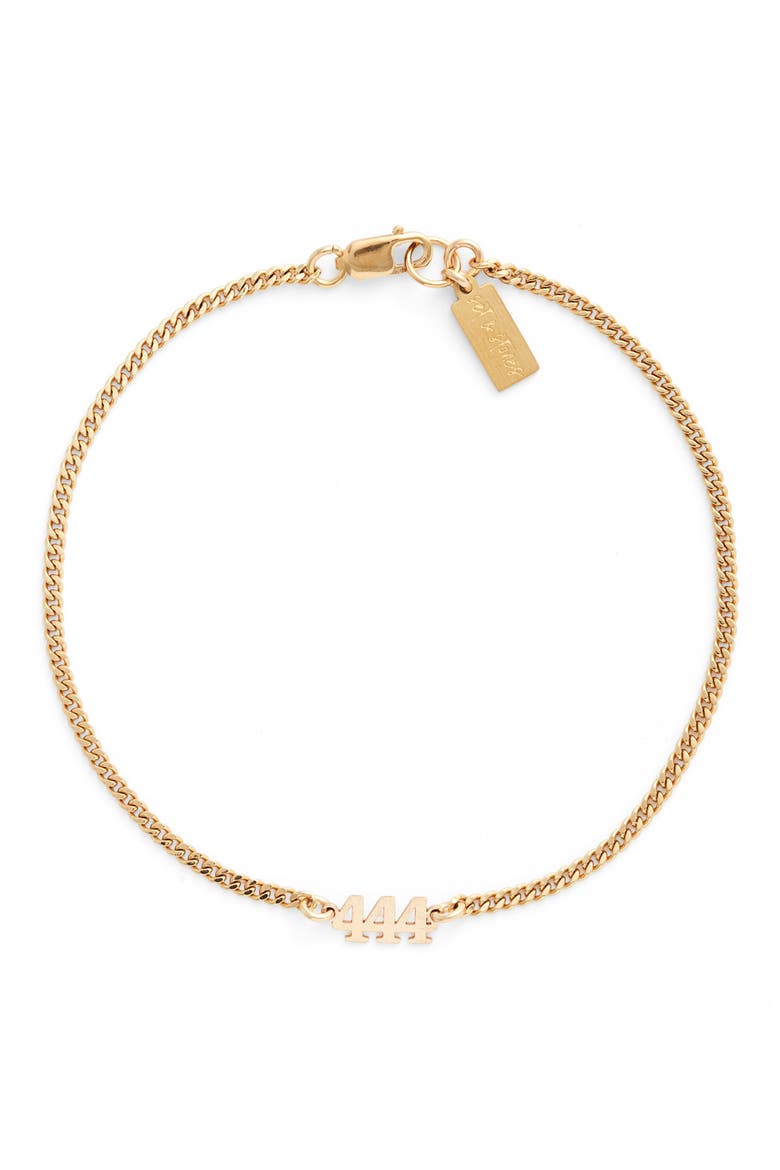 Angel Numbers Bracelet, Main, color, GOLD / 444