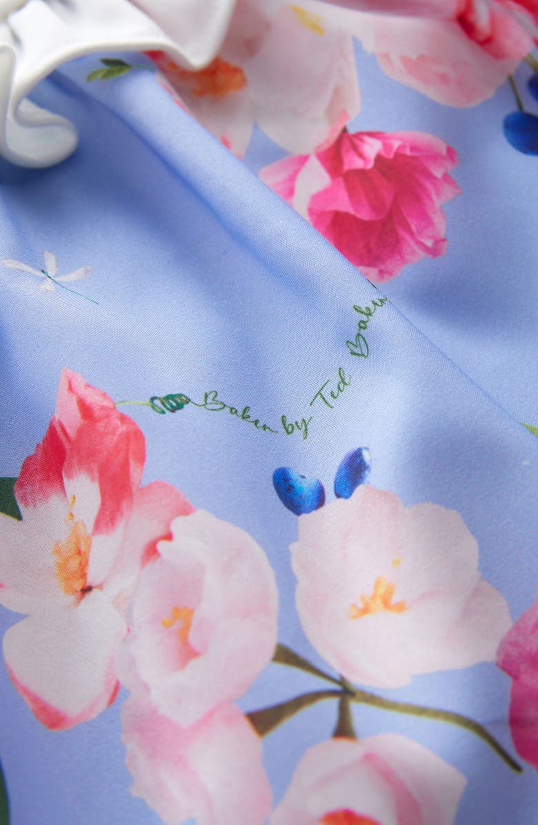 Baker by Ted Baker Ruffle Mixed Media Dress, Alternate, color, 