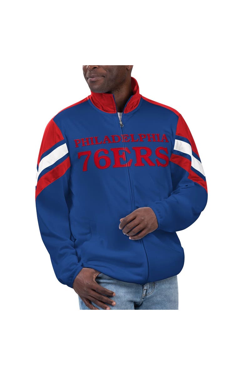G-III SPORTS BY CARL BANKS Men's G-III Sports by Carl Banks Royal Philadelphia 76ers Game Ball Full-Zip Track Jacket, Main, color, Royal