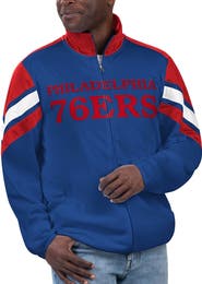 G-III SPORTS BY CARL BANKS Men's G-III Sports by Carl Banks Royal Philadelphia 76ers Game Ball Full-Zip Track Jacket