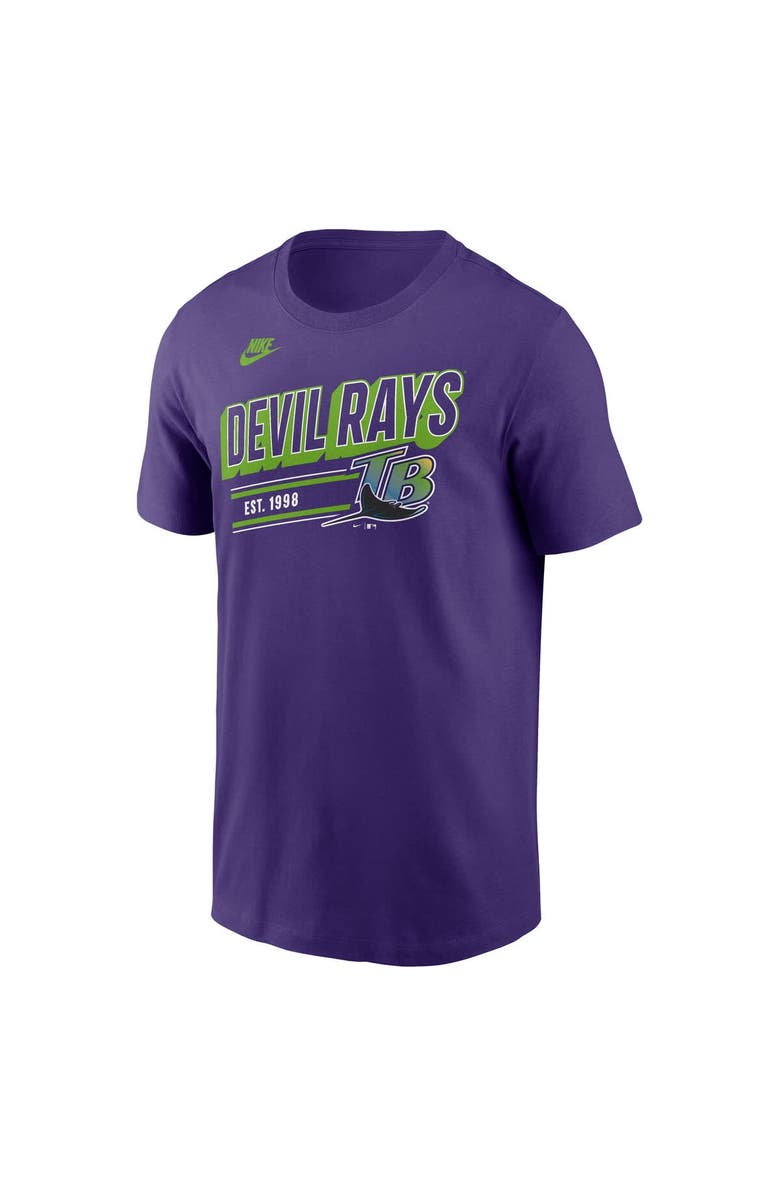 Nike Men's Nike Purple Tampa Bay Rays Cooperstown Collection Retro T-Shirt, Alternate, color, Purple