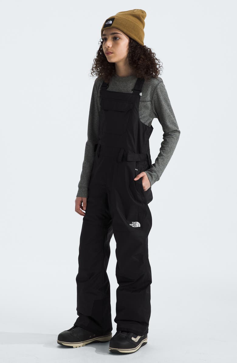 The North Face Kids' Freedom Insulated Waterproof Snow Bibs, Alternate, color, Tnf Black