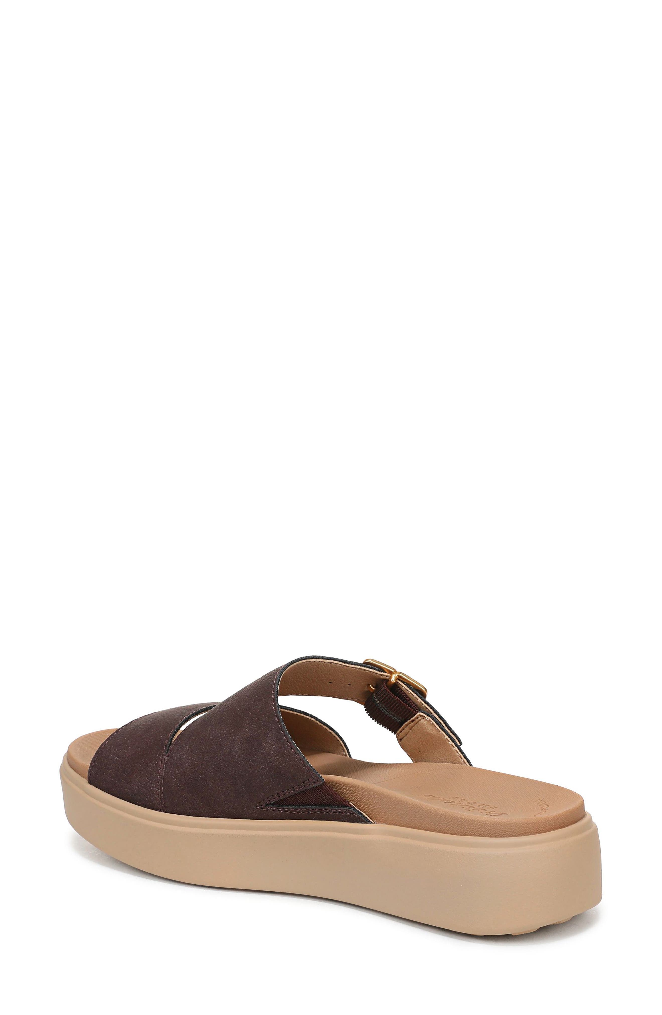 Madison Cloud Slide Sandal, Alternate, color, DARK BROWN