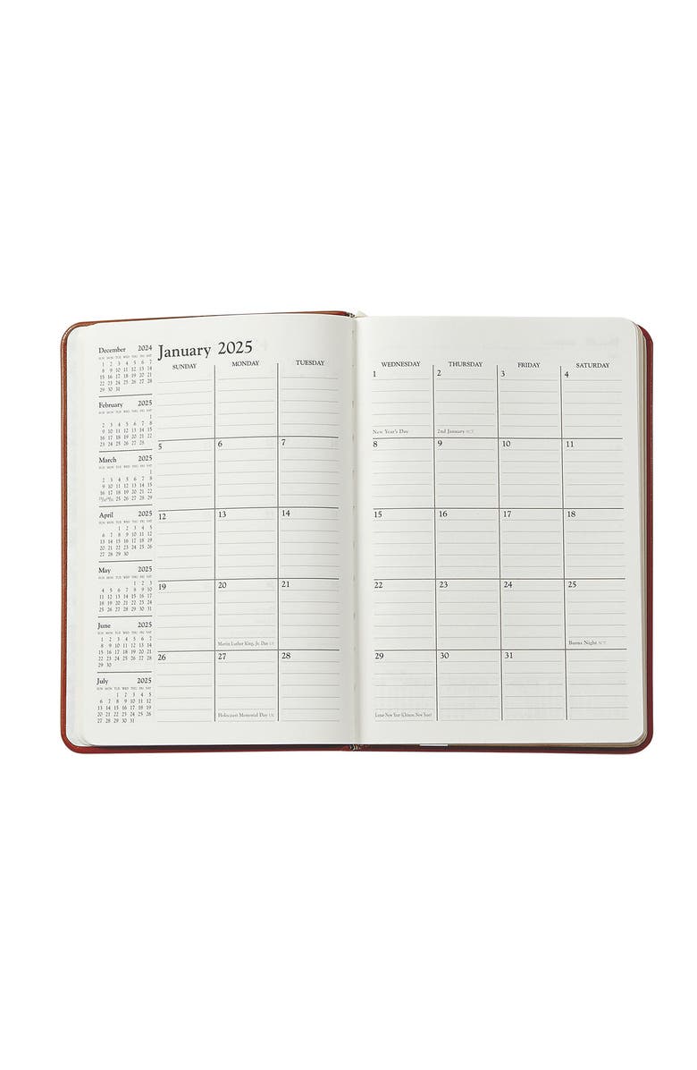 Graphic Image 2026 Leather Daily Journal, Alternate, color, Black Pattern