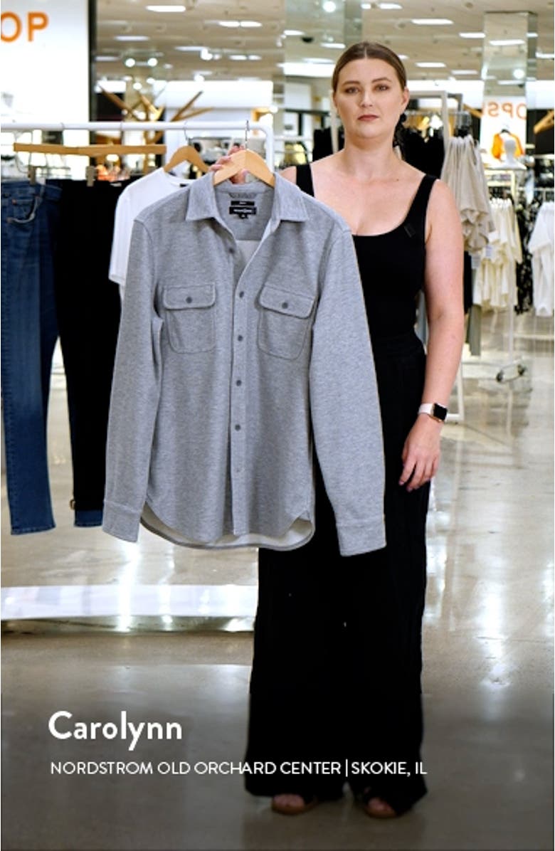 Trim Fit Stretch Overshirt, sales video thumbnail