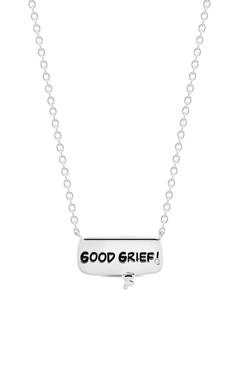 x Peanuts® GOOD GRIEF! Thought Bubble Pendant Necklace