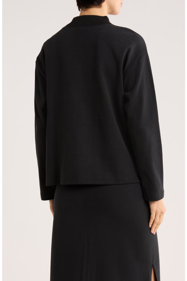 Half Zip Sweater, Alternate, color, BLACK