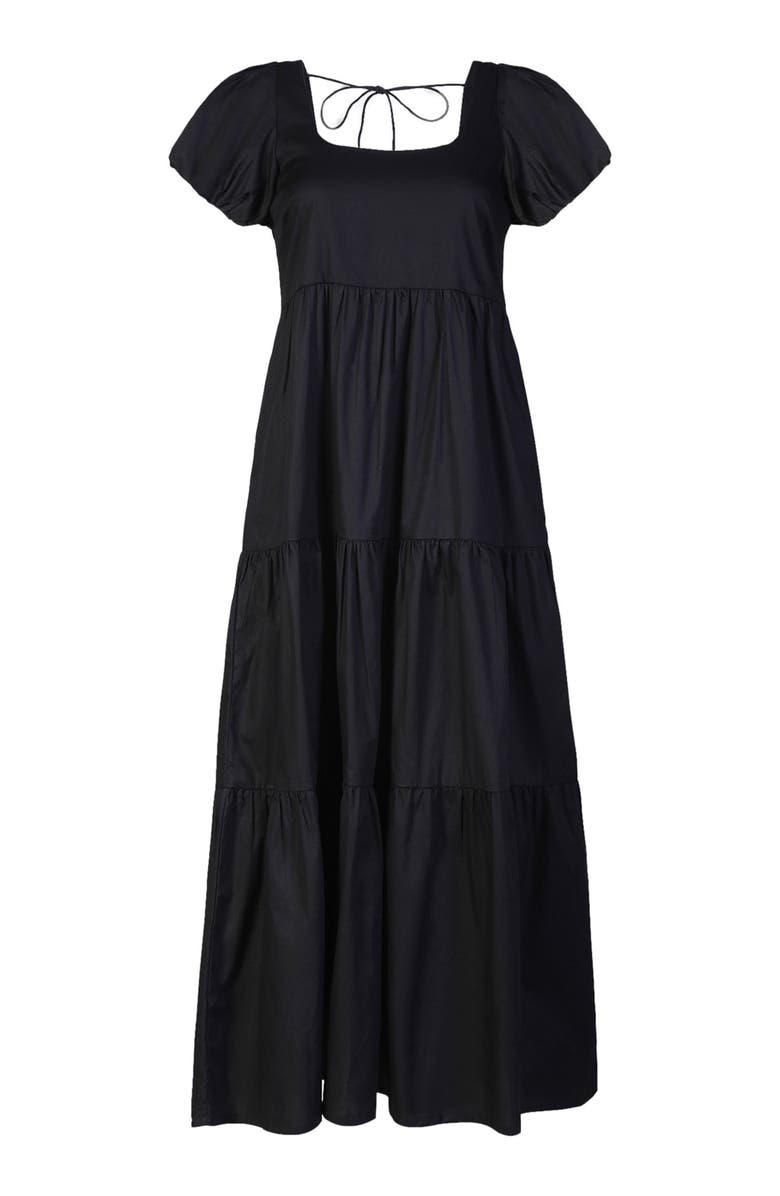 Reistor Puff Sleeve Tiered Maxi Dress, Alternate, color, Solid