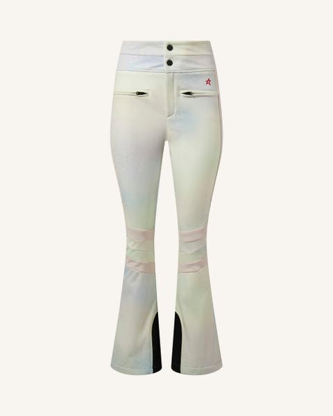 Pastel Rainbow High-waist Aurora Flare Ski Pant
