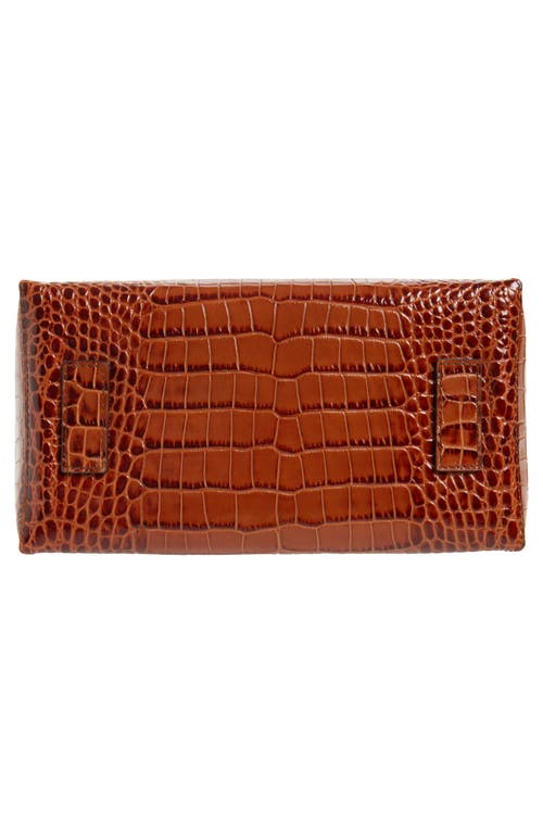 Strathberry Mosaic Croc Embossed Leather Top Handle Bag