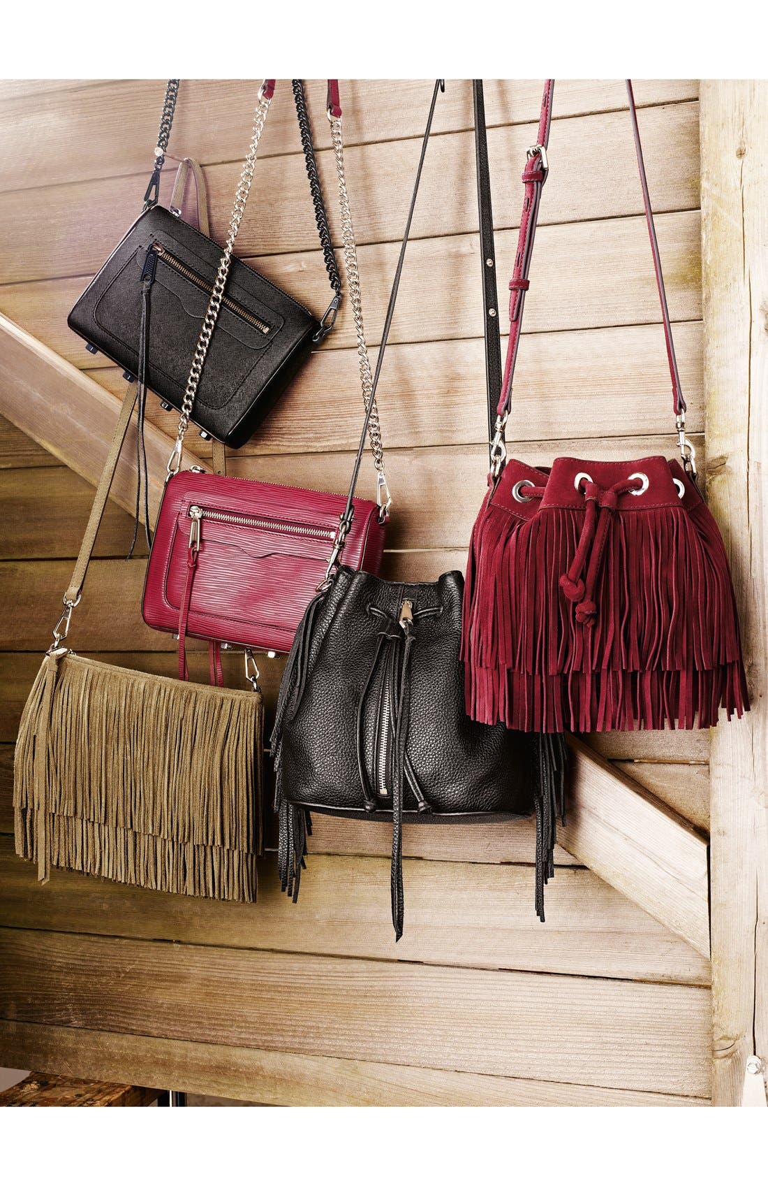 'Mini Fiona' Bucket Bag, Alternate, color, BLACK