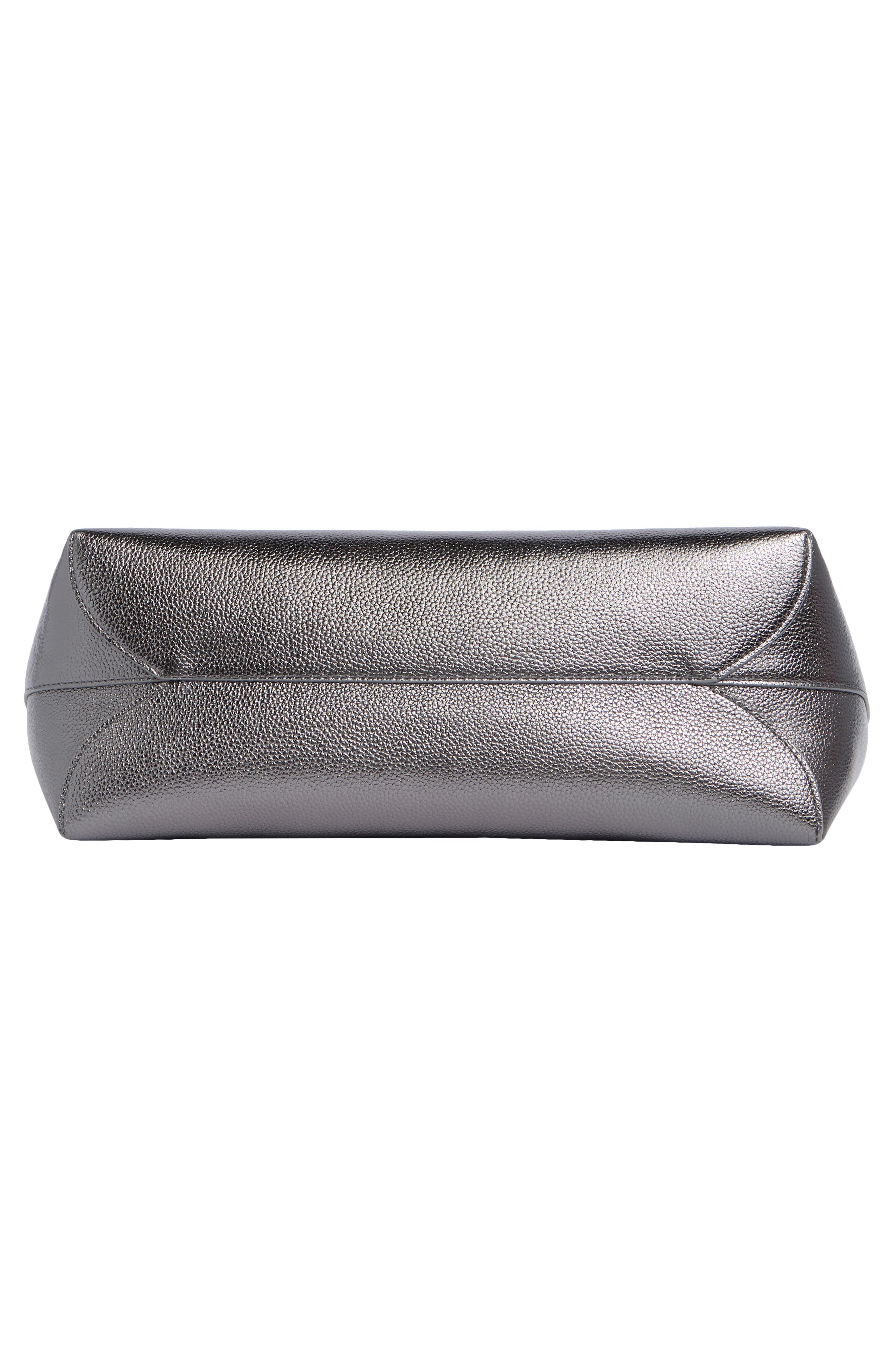 Angel Shopper Faux Leather Tote, Alternate, color, SILVER